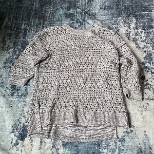 Croft & Barrow Textured Knit Sweater - Light Gray